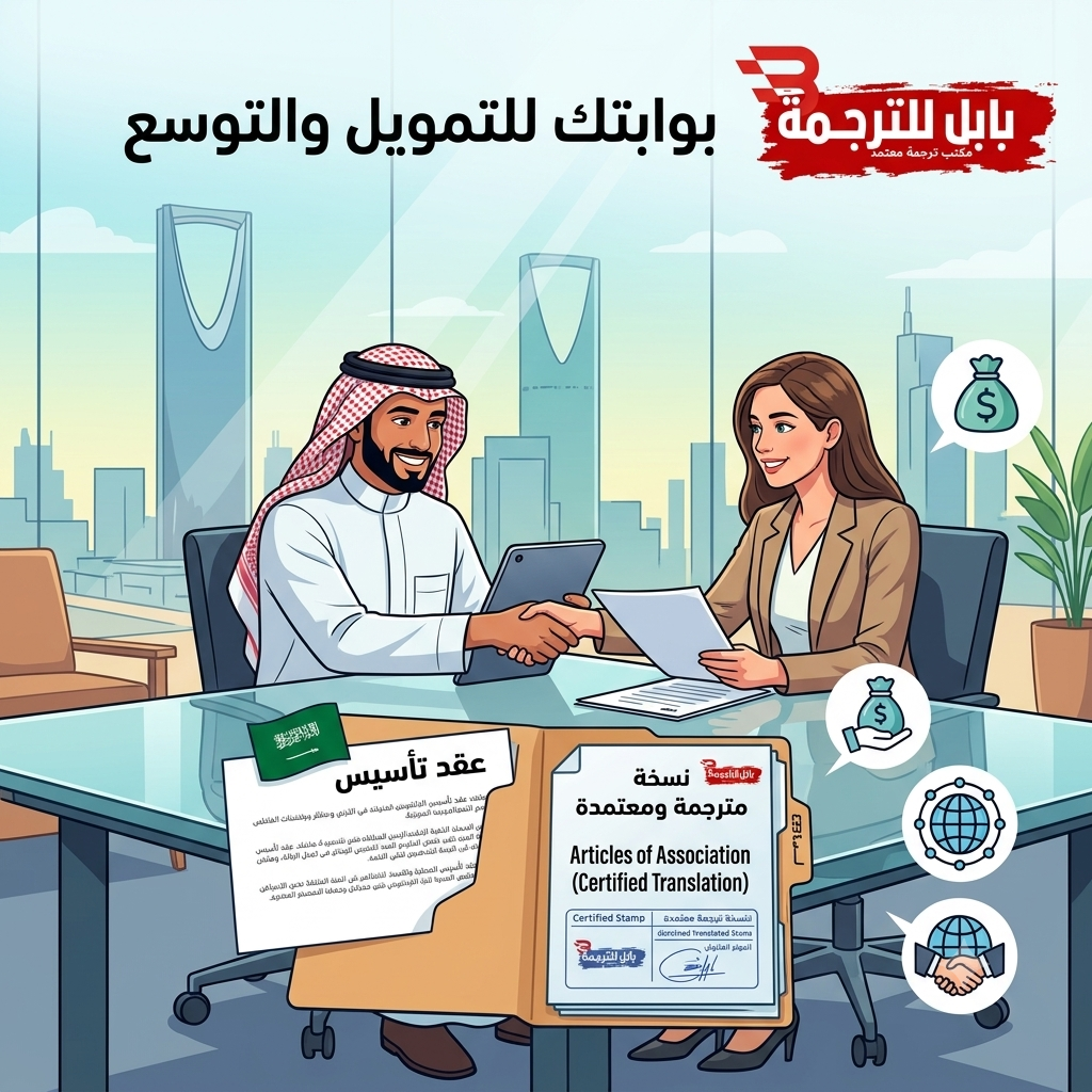 ترجمة عقد تأسيس للشركات والانشطة التجارية بالسعودية